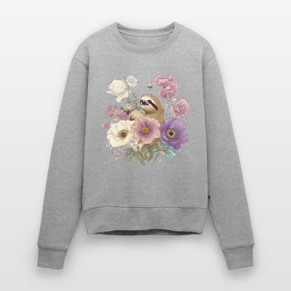 Vintage Sloth Blossom - Frauen Premium Pullover - by Artful Alchemist