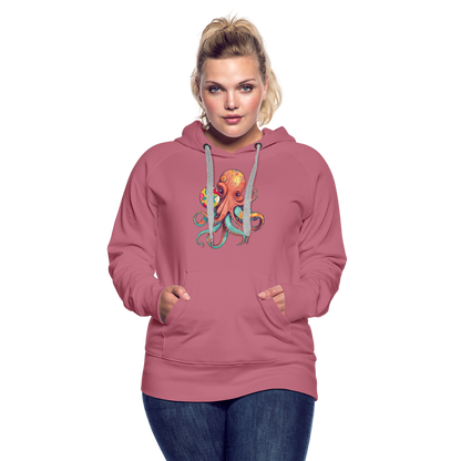 Lustiger Comic Oktopus mit Lollipop - Frauen Premium Hoodie - by Artful Alchemist