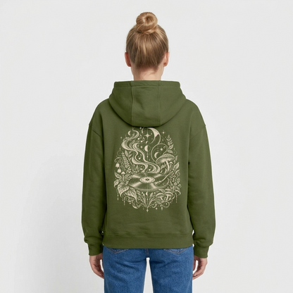 Moonlight Vinyl – Oversized Heavyweight Unisex Hoodie - Khaki