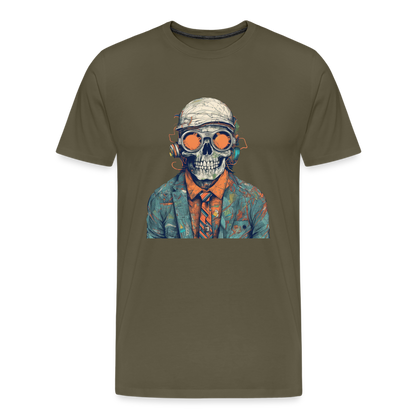 Cooles Skelett Portrait mit Sonnenbrille, Mütze - Männer Premium T-Shirt - by Artful Alchemist