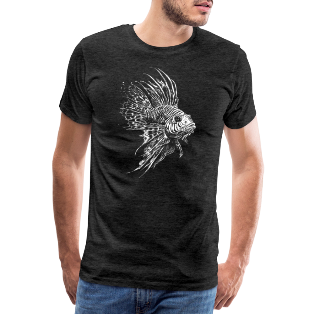 Rotfeuerfisch - Monochrom - Männer Premium T-Shirt - Anthrazit