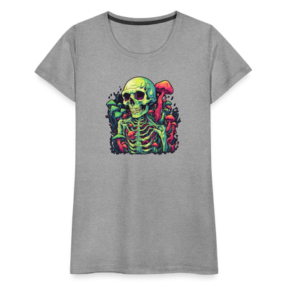 Horror Pilz Skelett - Happy Halloween - Frauen Premium T-Shirt - by Artful Alchemist