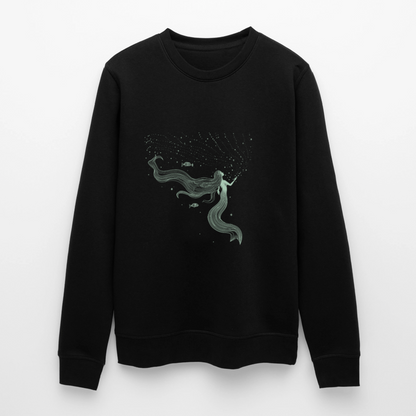 Lineart Meerjungfrau Motiv (hellgrün) - Stanley/Stella Unisex Bio-Sweatshirt ROLLER - by Artful Alchemist
