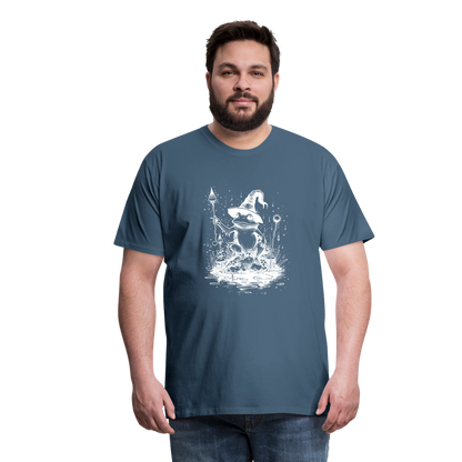 Magischer Frosch mit Zauberhut und Zauberstab - Männer Premium T-Shirt - by Artful Alchemist