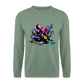 DJ Oktopus – Wenn Tiefsee auf Vinyl trifft - Unisex Pullover - Graugrün