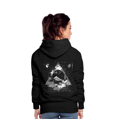 Surreales Motiv mit Mond und Bergen - Frauen Premium Hoodie - by Artful Alchemist