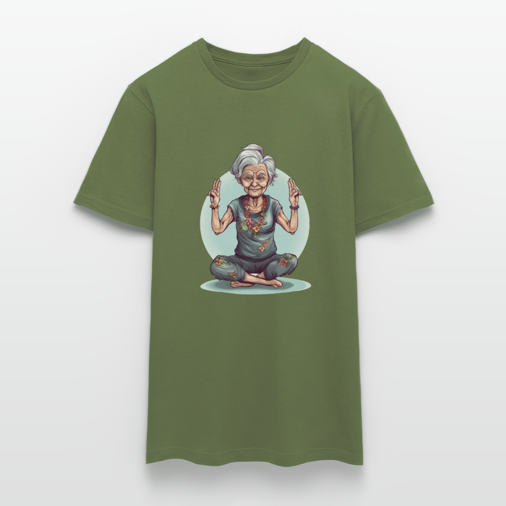 Coole Yoga Oma - Meditation im besten Alter  - Männer T-Shirt - Militärgrün