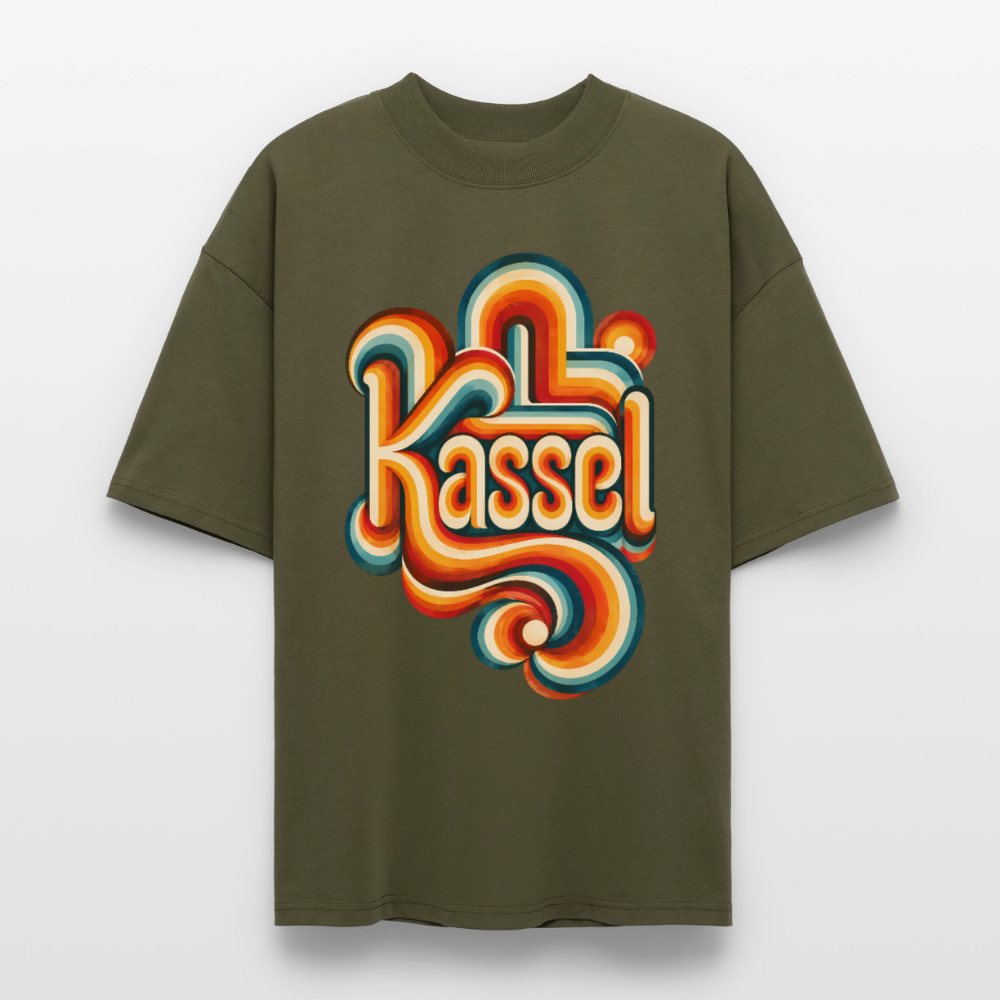 Kassel Retro – Oversized Unisex Bio T-Shirt - Khaki