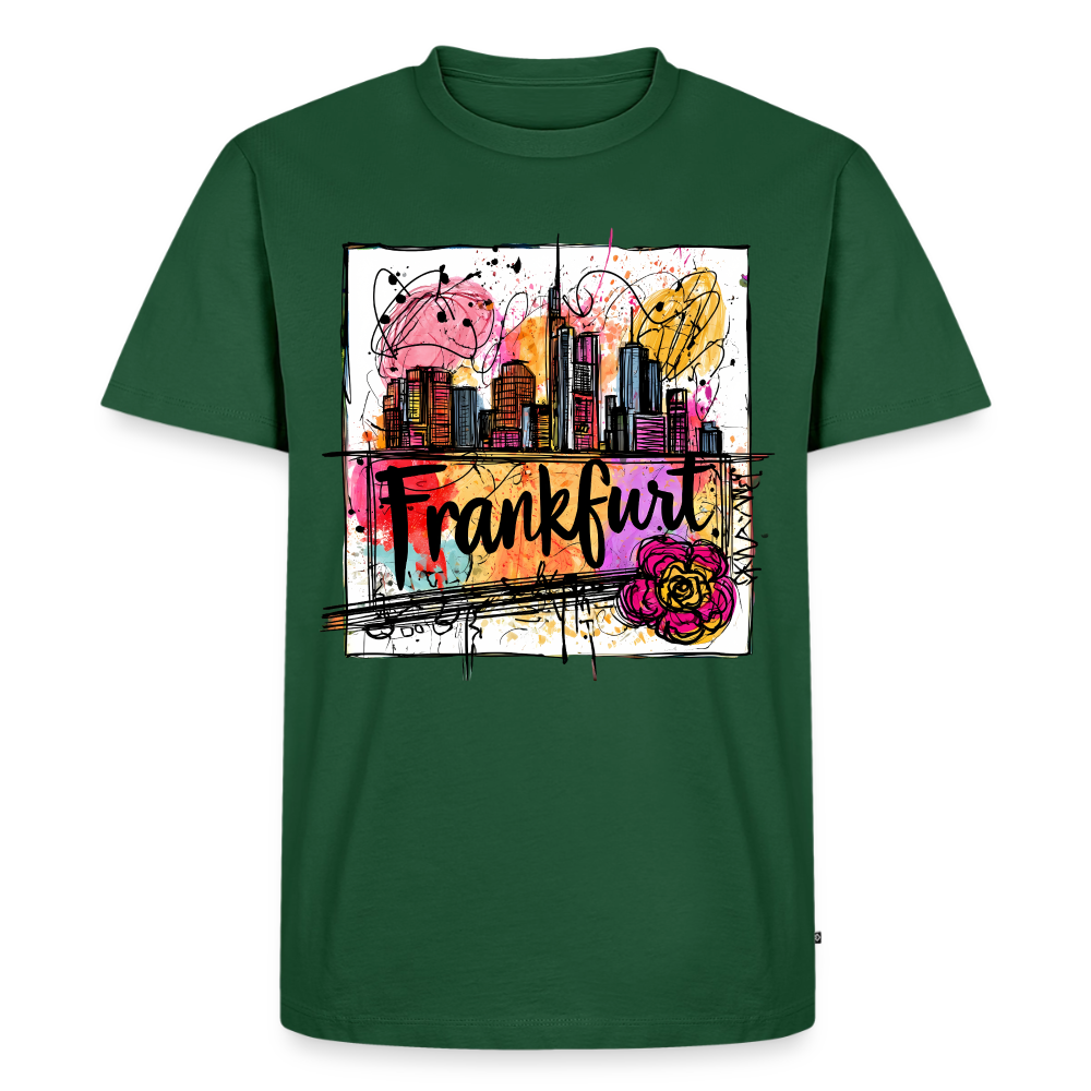 Frankfurt Skyline - Männer Premium T-Shirt - Flaschengrün