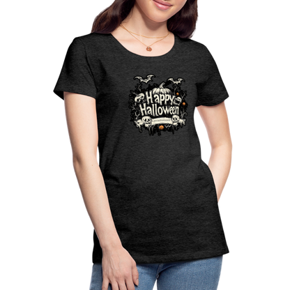 Happy Halloween mit Kürbissen als Schriftzug  #stayspooky - Frauen Premium T-Shirt - Anthrazit