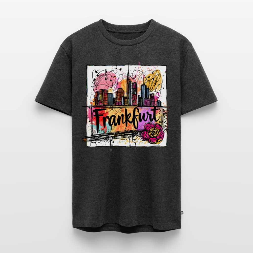 Frankfurt Skyline - Männer Premium T-Shirt - Anthrazit meliert