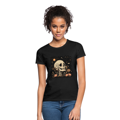 Boho Hippie Skelett im 60er, 70er Jahre Look - Frauen T-Shirt - by Artful Alchemist