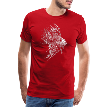Rotfeuerfisch - Monochrom - Männer Premium T-Shirt - by Artful Alchemist