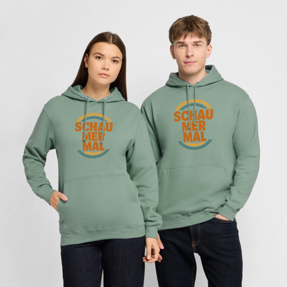 „Schau Mer Mal“ – Retro Look aus Hessen - Unisex Hoodie - by Artful Alchemist