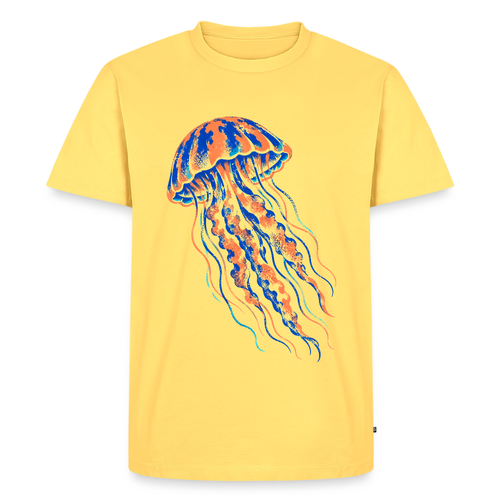 Jellyfish Ink – Männer Premium T-Shirt - Pastellgelb