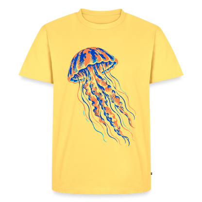 Jellyfish Ink – Männer Premium T-Shirt - Pastellgelb