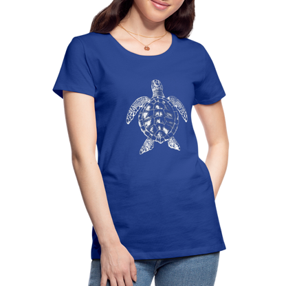 Meeresschildkröte - Monochrom - Frauen Premium T-Shirt - by Artful Alchemist