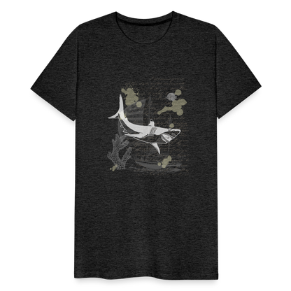 Vintage Steampunk Hai Motiv - Männer Premium T-Shirts - by Artful Alchemist