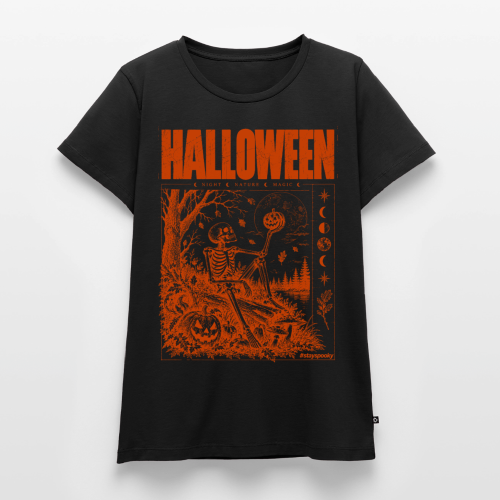 Pumpkin Moon – Frauen Premium T-Shirt - Schwarz