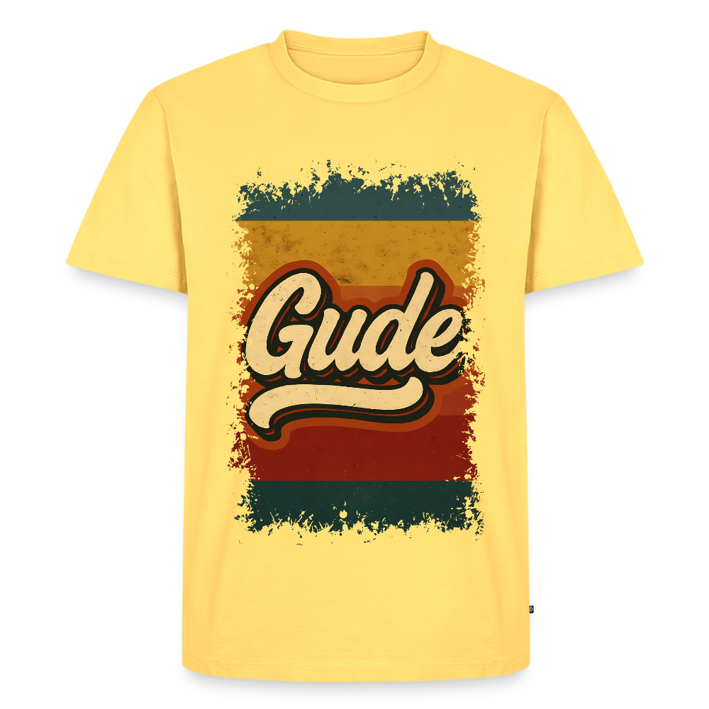 GUDE Shirt - Männer Premium T-Shirt - Pastellgelb