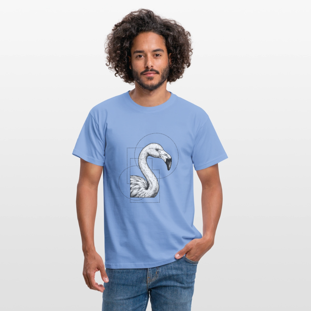 Geometric Grace – Modern Flamingo - Männer T-Shirt - by Artful Alchemist