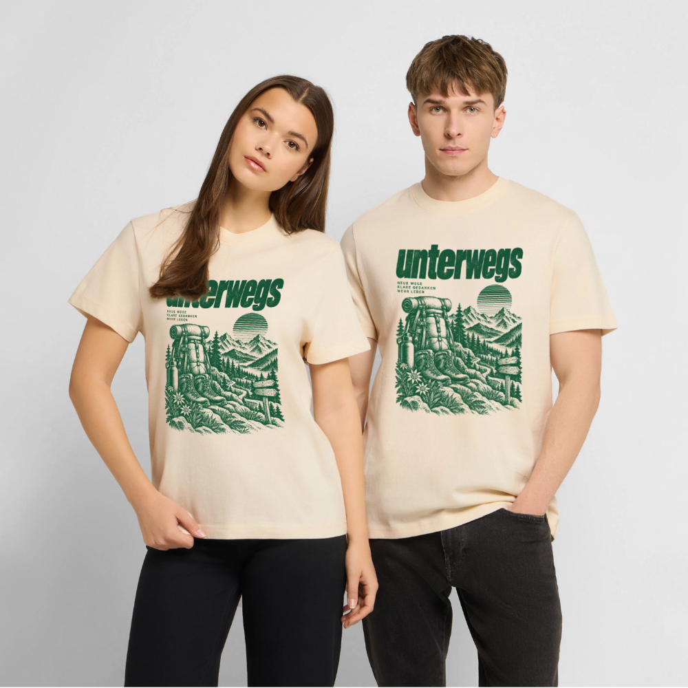Unterwegs – RELAXED FIT Unisex Organic T-Shirt - Natur