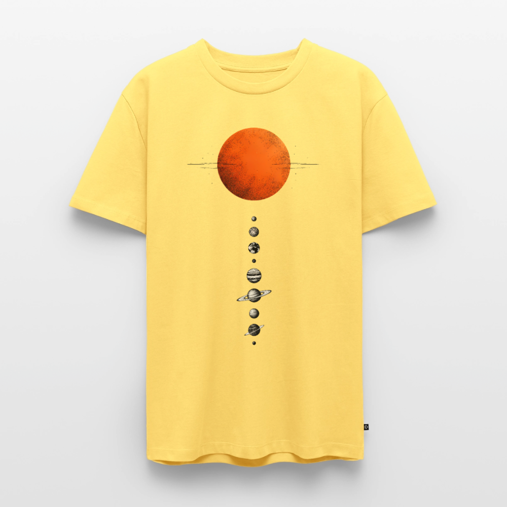 Sonnensystem - Männer Premium T-Shirt - Pastellgelb
