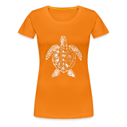 Meeresschildkröte - Monochrom - Frauen Premium T-Shirt - by Artful Alchemist