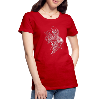 Rotfeuerfisch - Monochrom - Frauen Premium T-Shirt - by Artful Alchemist