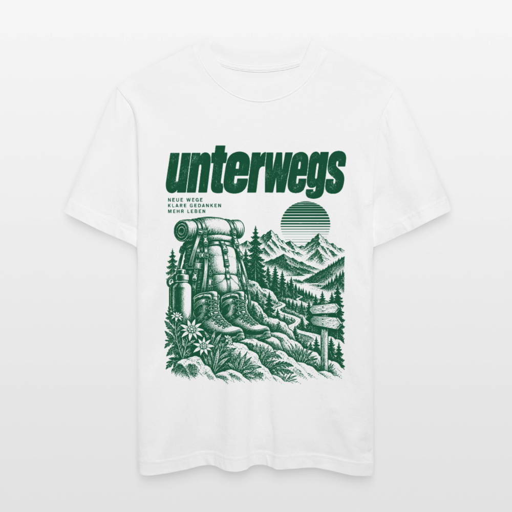 Unterwegs – RELAXED FIT Unisex Organic T-Shirt - Weiß