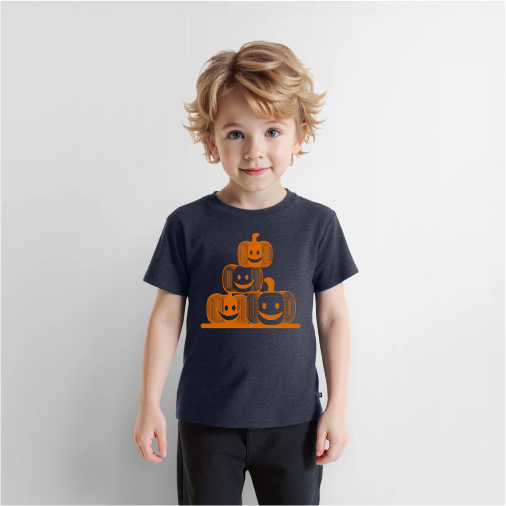 Happy Pumpkin Crew - Kinder Premium T-Shirt - Jeansblau 