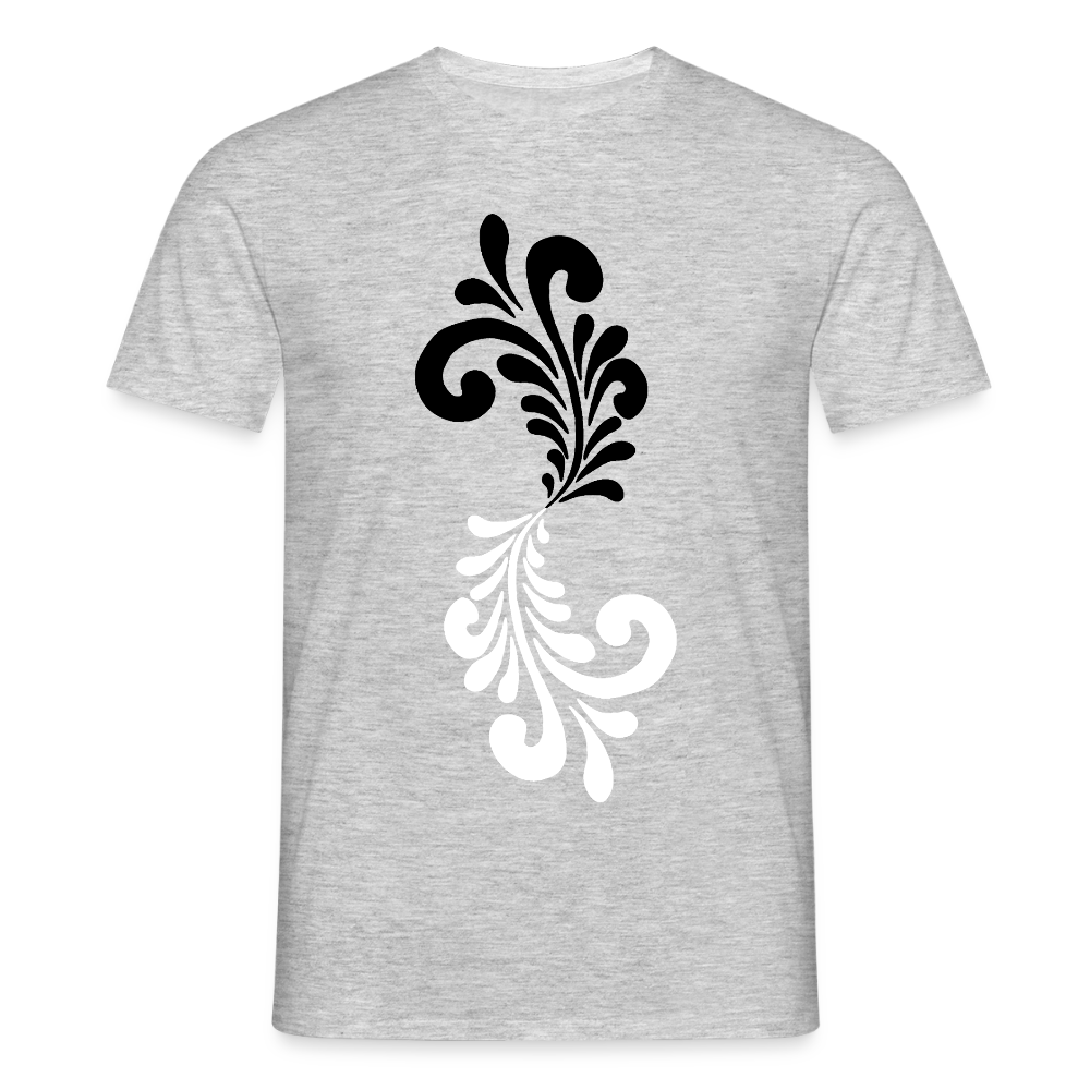 Bembel Ornamente schwarz/weiß - Männer Shirt - Grau meliert