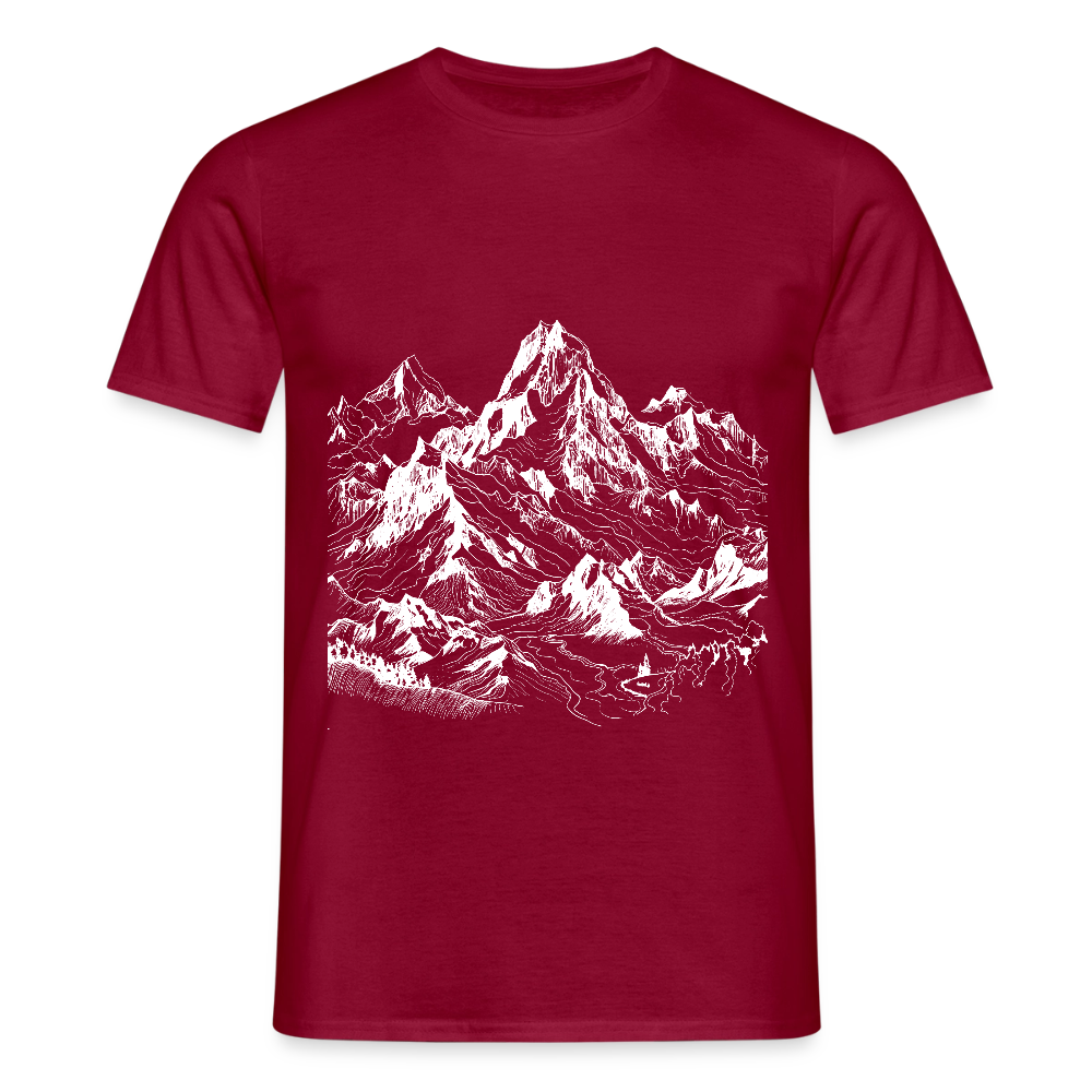 Alpine Peak – Minimalist Mountain - Männer T-Shirt - by Artful Alchemist