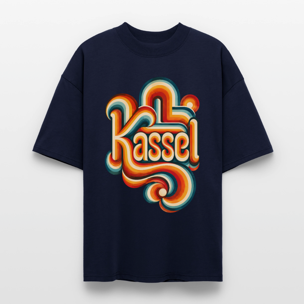 Kassel Retro – Oversized Unisex Bio T-Shirt - Navy