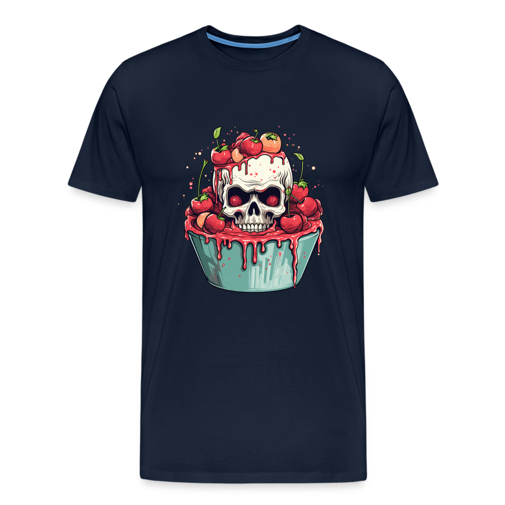 Gruseliges Horror Kirschtörtchen - Happy Halloween - Männer Premium T-Shirt - Navy