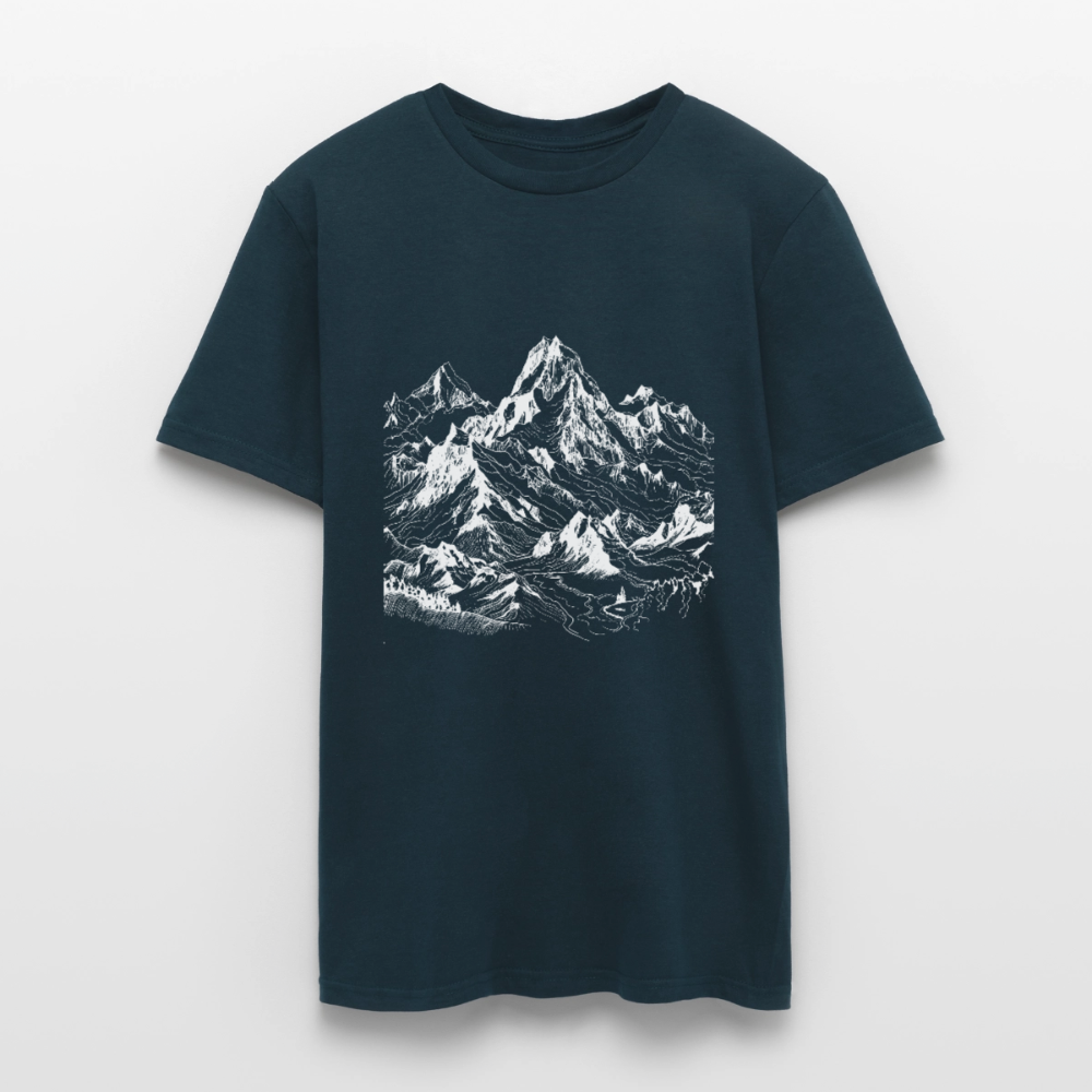 Alpine Peak – Minimalist Mountain - Männer T-Shirt - by Artful Alchemist