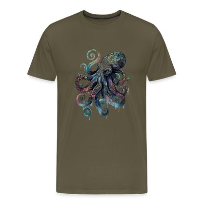 Cooler Wasserfarben Aquarell Oktopus - Männer Premium T-Shirt - by Artful Alchemist
