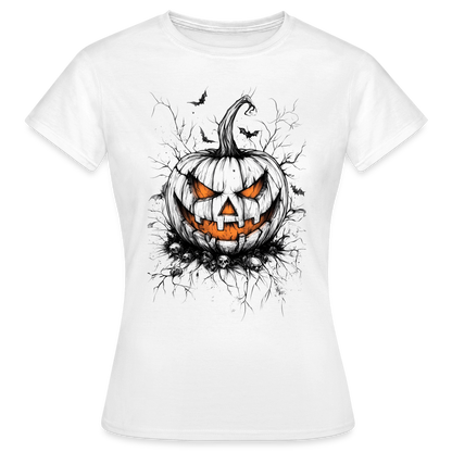 Gruseliger Horror Kürbis - Halloween Motiv - Frauen T-Shirt - by Artful Alchemist