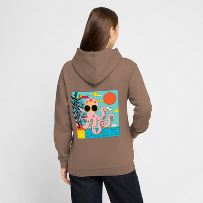Summer Reef – Pink Octopus - Unisex Hoodie - by Artful Alchemist