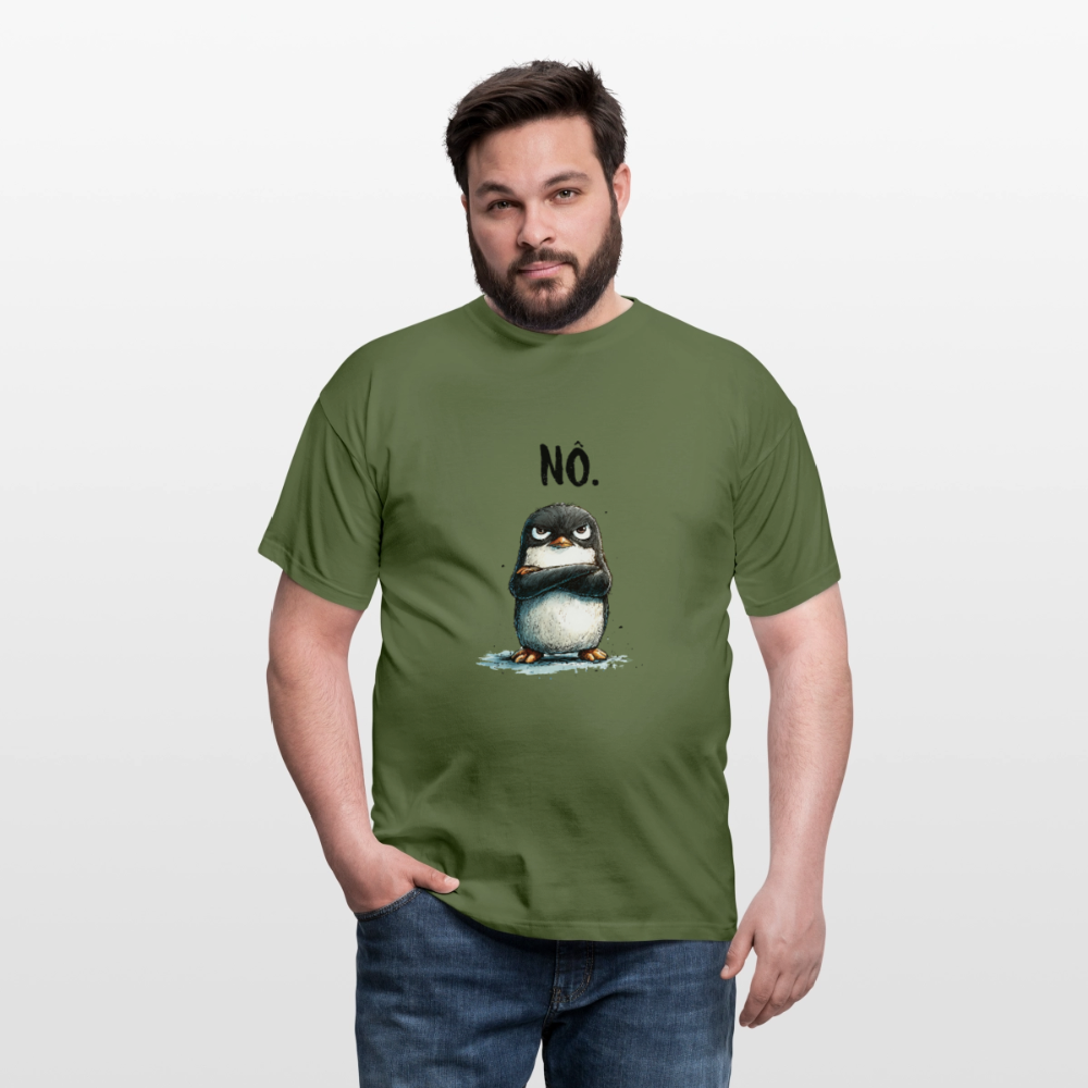 Grumpy Penguin "Nö" - Männer T-Shirt - by Artful Alchemist