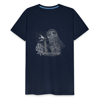 Vintage Steampunk Quallen Motiv - Männer Premium T-Shirts - by Artful Alchemist