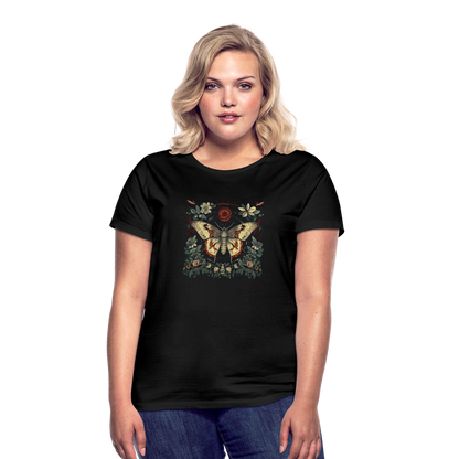 Mystische Motte mit magischem Herbarium - Frauen T-Shirt - by Artful Alchemist