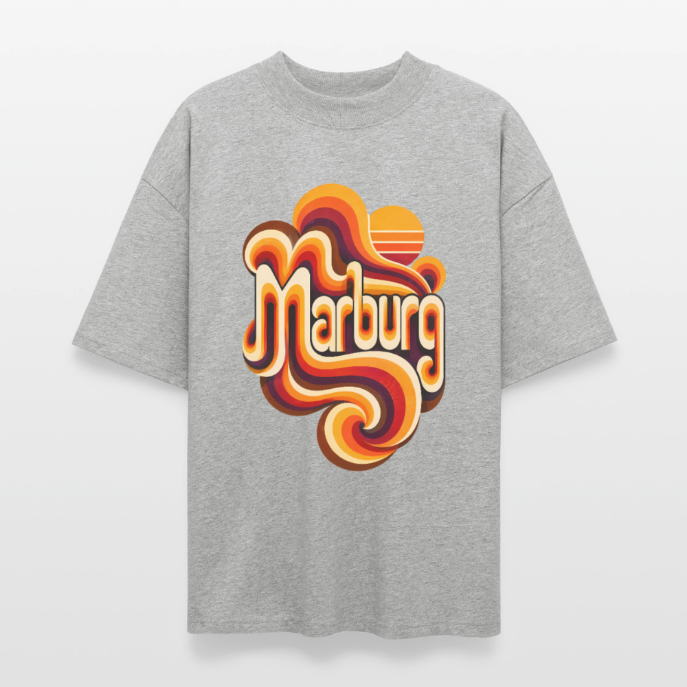 Marburg Retro – Oversized Unisex Bio T-Shirt - Grau meliert