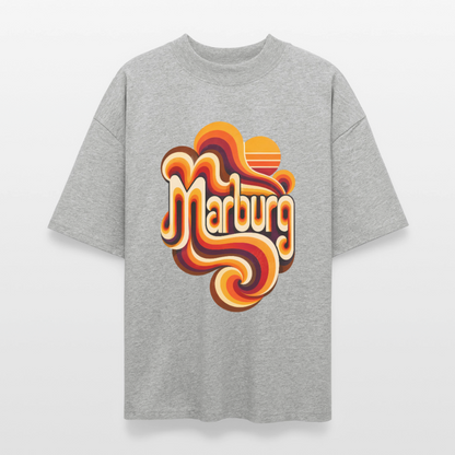 Marburg Retro – Oversized Unisex Bio T-Shirt - Grau meliert