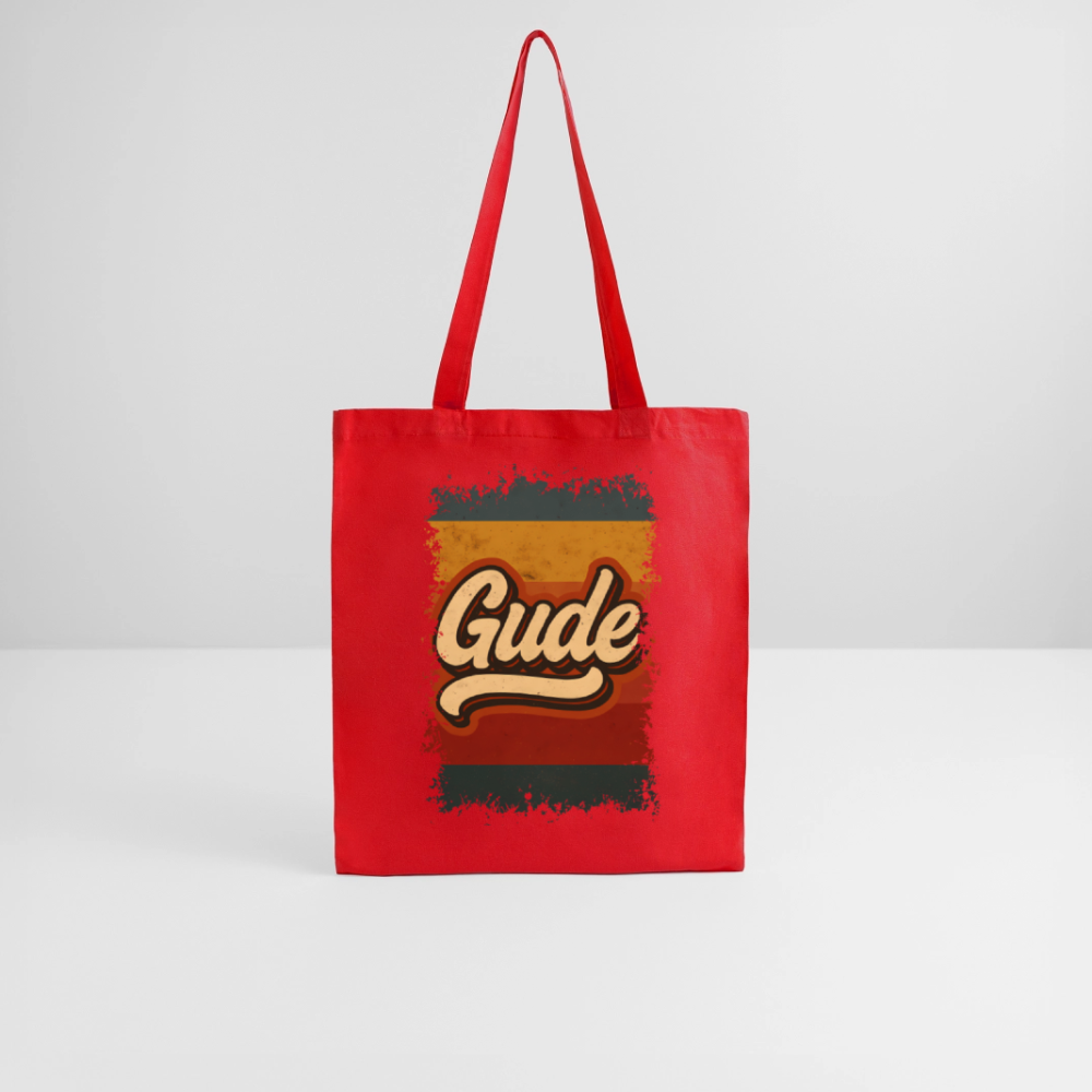 „Gude“ – Retro Look aus Hessen - Stoffbeutel - Rot