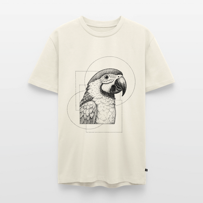 Hidden Jungle – Minimalist Parrot Dot-Art - Männer Premium T-Shirt - by Artful Alchemist