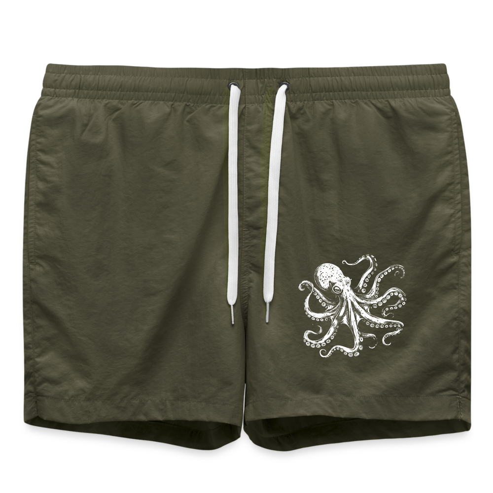 Cooler Oktopus Kraken - Badeshorts Unisex - Olive