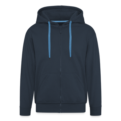 Retro UFO 80er Jahre Motiv - Surreale Skelette und Rolltreppe Richtung UFO - Männer Premium Kapuzenjacke - by Artful Alchemist