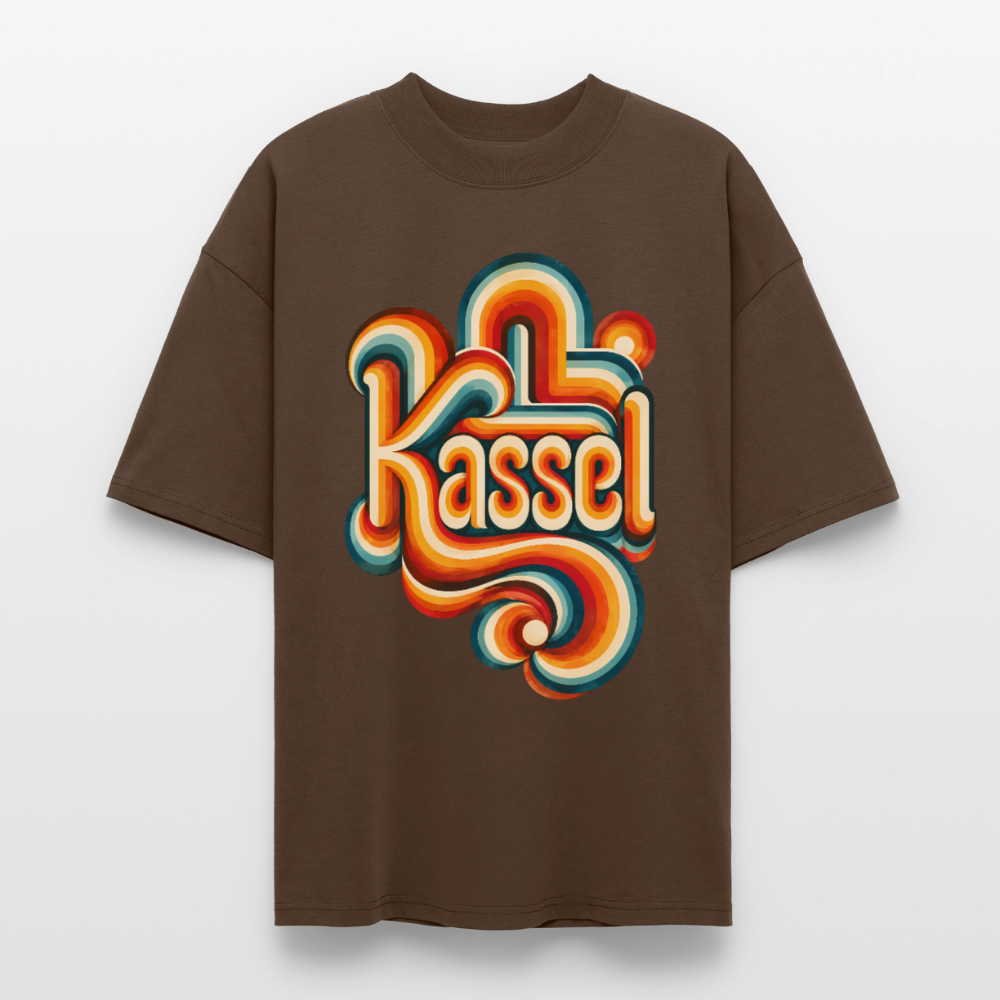 Kassel Retro – Oversized Unisex Bio T-Shirt - Dunkelbraun