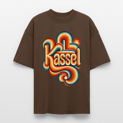 Kassel Retro – Oversized Unisex Bio T-Shirt - Dunkelbraun